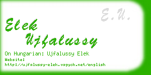 elek ujfalussy business card